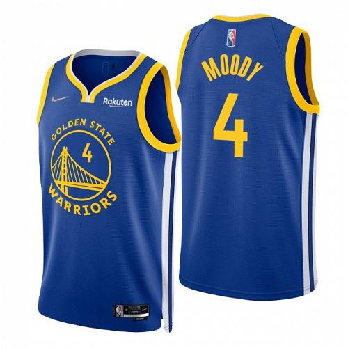 Men's Moses Moody Golden State Warriors 2022 Royal Icon Diamond Jersey 75th
