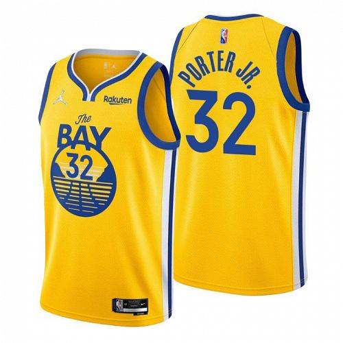 Men's Otto Porter Jr. Golden State Warriors 2022 Gold Statement Diamond Jersey 75th