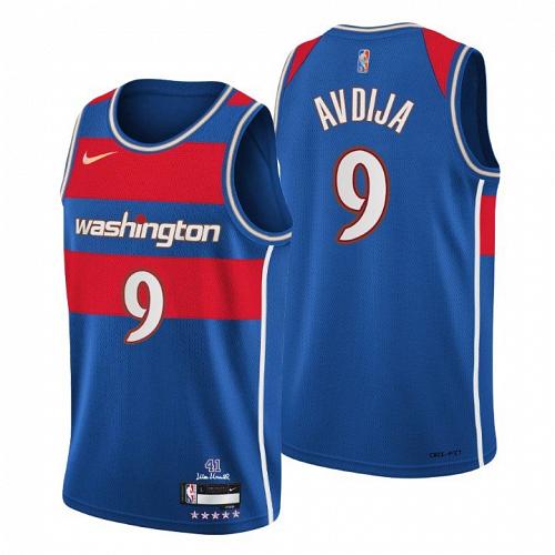Men's Deni Avdija Washington Wizards 2022 Blue City Diamond Jersey 75th Anniversary
