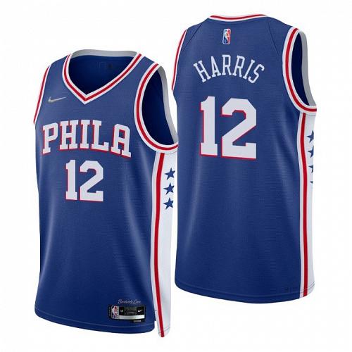 Men's Tobias Harris Philadelphia 76ers 2022 Royal Icon Diamond Jersey 75th Anniversar