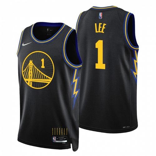 Men's Damion Lee Golden State Warriors 2022 Black City Diamond Jersey 75th