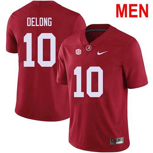 Men Skyler DeLong Alabama Crimson Tide Red 2021 NCAA Football Jersey