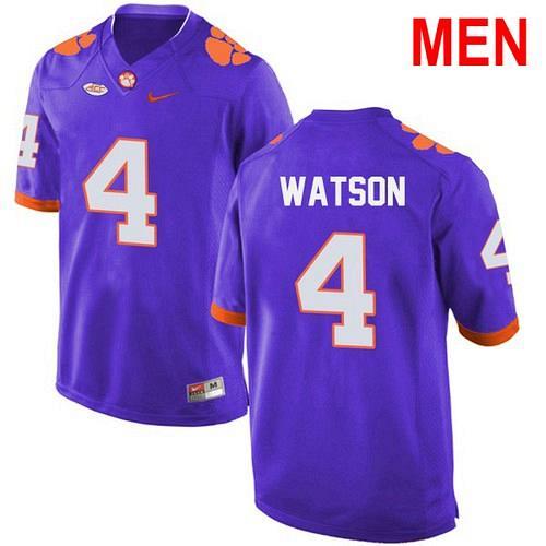 Men Deshaun Watson Clemson Tigers Purple 2021 NCAA Football Jersey