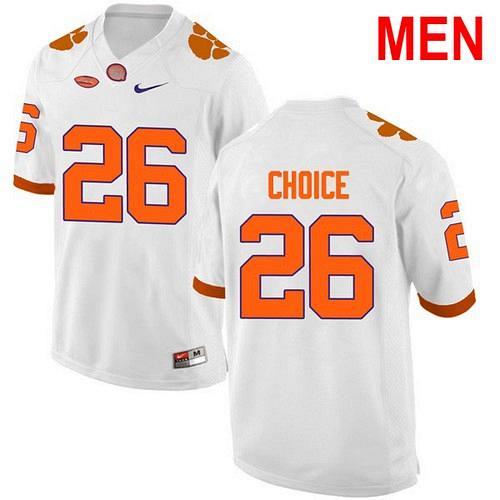 Men Adam Choice Clemson Tigers White 2021 NCAA Football Jersey