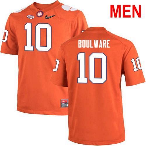 Men Ben Boulware Clemson Tigers Orange 2021 NCAA Football Jersey