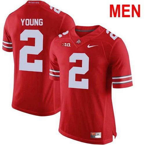 Men #2 Chase Young Ohio State Buckeyes Red 2021 NCAA Football Jersey