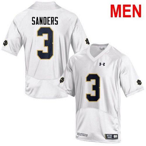 Men C.J. Sanders Notre Dame White 2021 NCAA Football Jersey