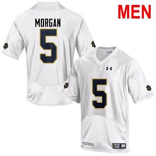 Men #5 Nyles Morgan Notre Dame White 2021 NCAA Football Jersey