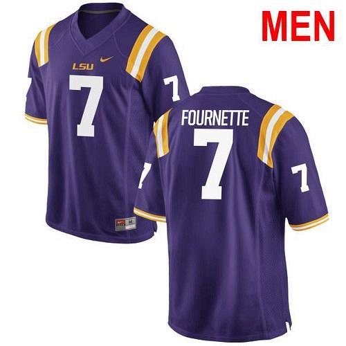 Men #7 Leonard Fournette LSU Tigers Purple 2021 NCAA Football Jersey