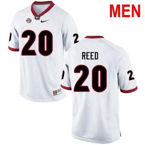 Men #20 J.R. Reed Georgia Bulldogs White 2021 NCAA Football Jersey
