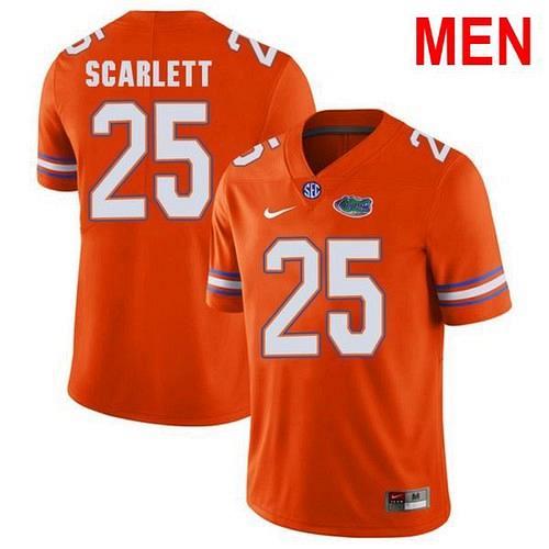 Men Jordan Scarlett Florida Gators Orange 2021 NCAA Football Jersey