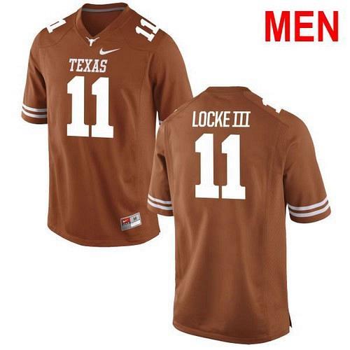 Men P.J. Locke III Texas Longhorns Orange 2021 NCAA Football Jersey