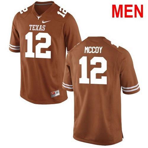 Men #12 Colt McCoy Texas Longhorns Orange 2021 NCAA Football Jersey