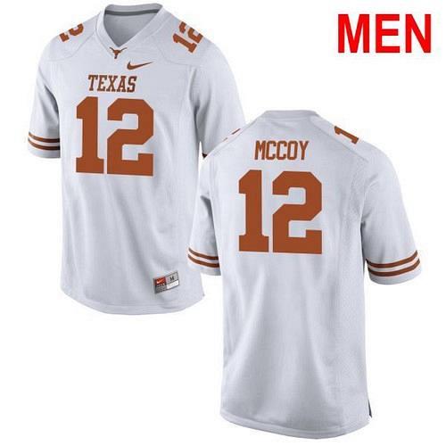 Men #12 Colt McCoy Texas Longhorns White 2021 NCAA Football Jersey