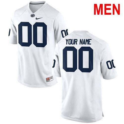 Men Custom Penn State White 2021 NCAA Football Jersey