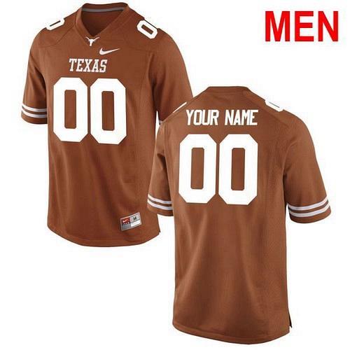 Men Custom Texas Longhorns Orange 2021 NCAA Football Jersey
