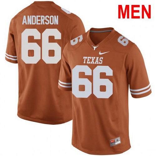 Men Calvin Anderson Texas Longhorns Orange 2021 NCAA Football Jersey