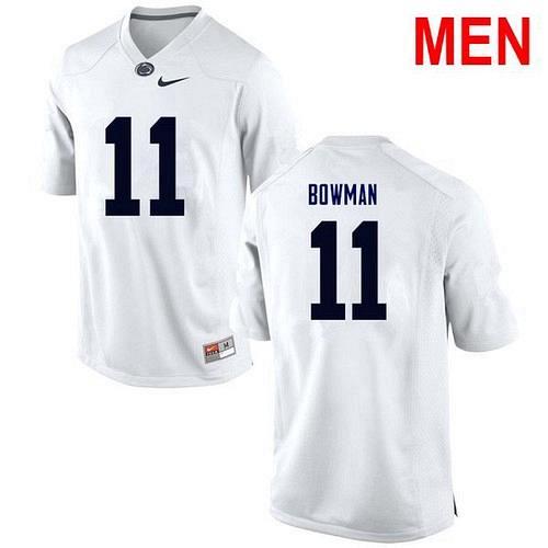 Men #11 NaVorro Bowman Penn State White 2021 NCAA Football Jersey