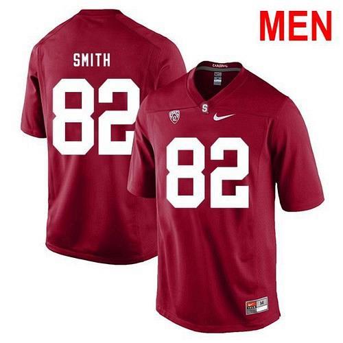 Men #82 Kaden Smith Stanford Cardinal Red 2021 NCAA Football Jersey
