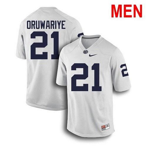 Men #21 Amani Oruwariye Penn State White 2021 NCAA Football Jersey