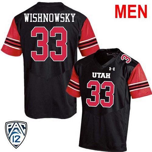 Men #33 Mitch Wishnowsky Utah Utes Black 2021 NCAA Football Jersey