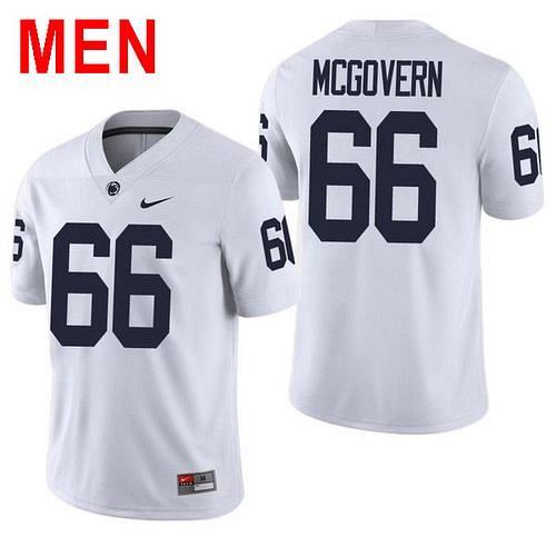 Men #66 Connor McGovern Penn State White 2021 NCAA Football Jersey