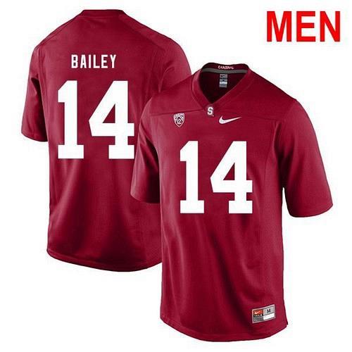 Men #14 Jake Bailey Stanford Cardinal Red 2021 NCAA Football Jersey