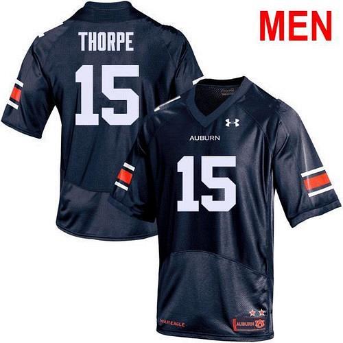 Men #15 Neiko Thorpe Auburn Tigers Navy 2021 NCAA Football Jersey