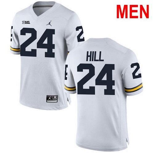 Men Lavert Hill Michigan Wolverines White 2021 NCAA Football Jersey