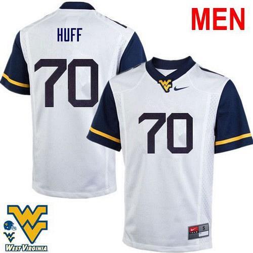 Men #70 Sam Huff West Virginia White 2021 NCAA Football Jersey