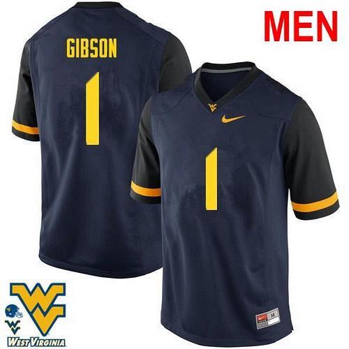 Men #1 Shelton Gibson West Virginia Navy 2021 NCAA Football Jersey