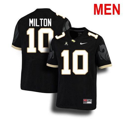 Men #10 McKenzie Milton UCF Knights Black 2021 NCAA Football Jersey