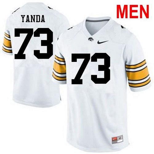 Men #73 Marshal Yanda Iowa Hawkeyes White 2021 NCAA Football Jersey