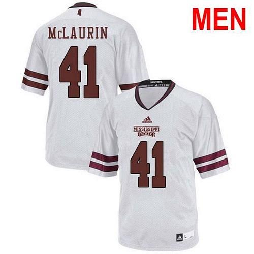 Men Mark McLaurin Mississippi State White 2021 NCAA Football Jersey