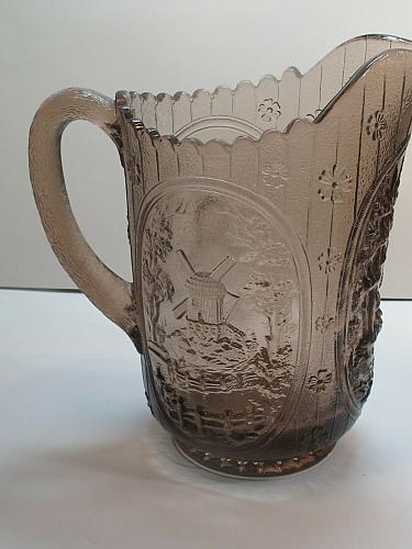 L.E Smith Glass Windmill water pitcher
