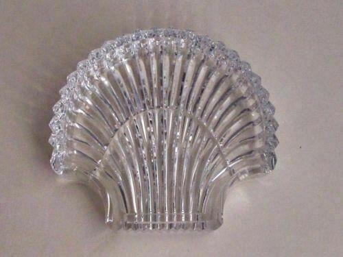 Signed Waterford cut glass Hand Cut dish / tray shell