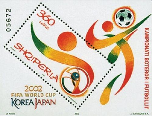 Albania 2002. WORLD FOOTBALL CHAMPIONSHIP FIFA Japan, South Korea. Block MNH