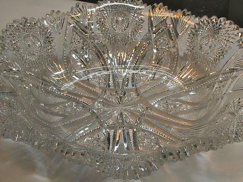 ABP Crystal Cut Glass rectangle Bowl