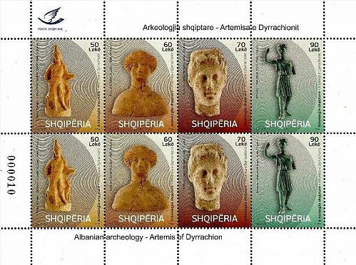 Albania Stamps 2014. Archeology. Artemis of Dyrrachion. Full sheet MNH