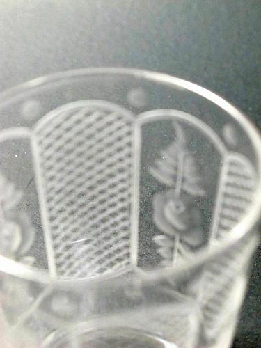 Westmoreland engraved Rose etched cut shot glass