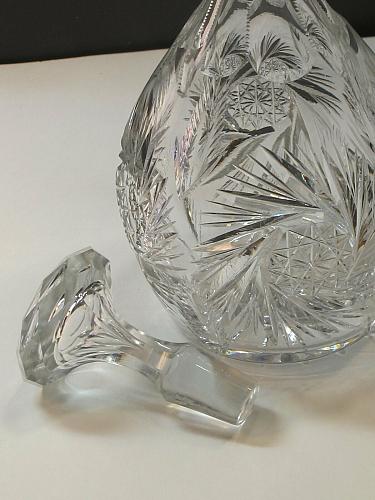 American Brilliant Period Cut Glass decanter, Antique ABP