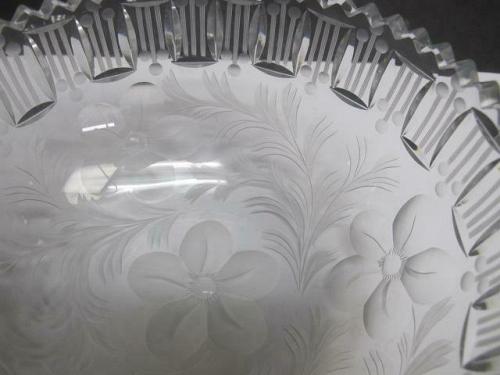 ABP cut glass bowl American brilliant blown blank intaglio