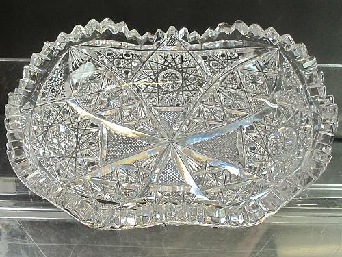 ABP Crystal Cut Glass Oval dish