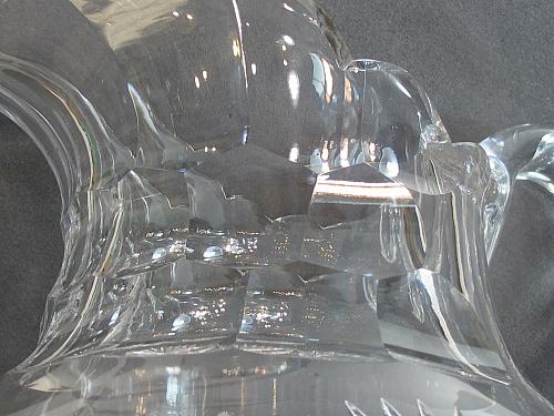 American Brilliant Period Cut Glass squat pitcher Antique 6.75 lb