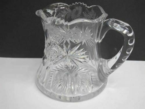 Signed Sinclaire ABP cut glass pitcher
