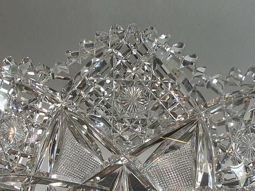 ABP American Brilliant Period Cut Glass Rectangle tray Antique 14"