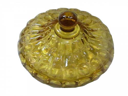 Replacement Glass Lid Depression amber, Made in USA ,