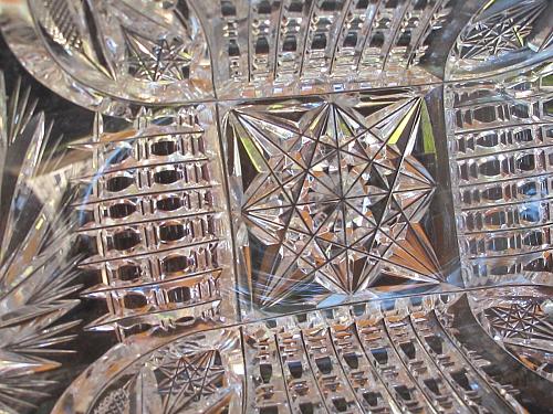 Signed Fry Trojan dish bowl American Brilliant Period Cut Glass Antique