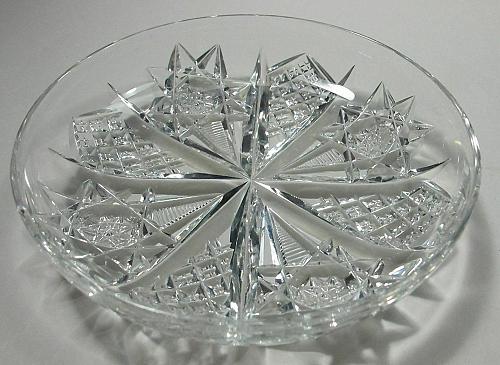 Signed Hawkes Antique Cut Glass dish American Brilliant period, ABP