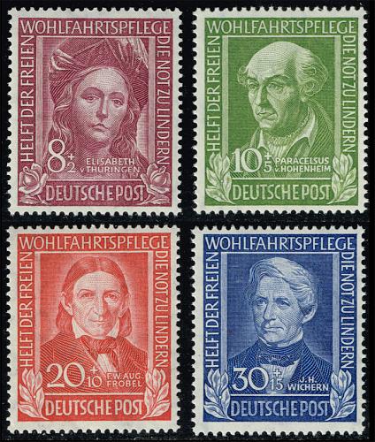 Germany #B310-B313 Helpers of Mankind Set of 3; MNH (4Stars) |DEUB0313set-01XDP